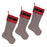 Melrose Houndstooth Plaid Holiday Stocking, Set of 3, Red/Black