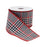 Melrose Houndstooth Plaid Wired Ribbon 4"x10yds, Black/Red/White