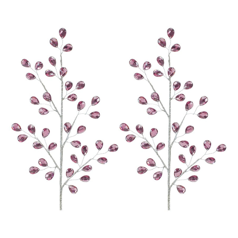 Melrose International Jewel Spray, Set of 2, Silver/Purple