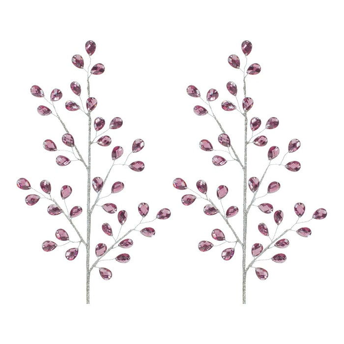 Melrose International Jewel Spray, Set of 2, Silver/Purple