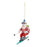Melrose International Glass Ski Santa Ornament, Set of 6, Red/Green