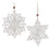 Melrose International Wood Cut-Out Snowflake Ornament, Set of 12 - 91846DS