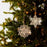 Melrose International Wood Cut-Out Snowflake Ornament, Set of 12