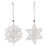 Melrose International Wood Cut-Out Snowflake Ornament, Set of 12