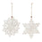 Melrose Int. Cut-Out Snowflake Ornament, Set of 12, White