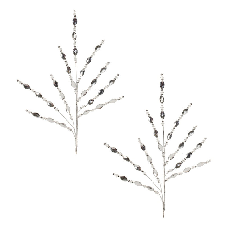 Melrose International Jewel Spray, Set of 2, Silver