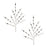 Melrose International Jewel Spray, Set of 2, Silver