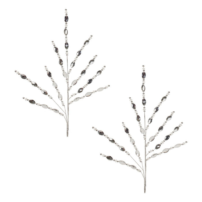 Melrose International Jewel Spray, Set of 2, Silver