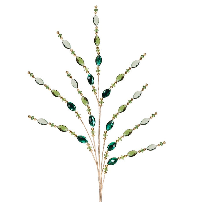 Melrose International Green Jewel Bead Spray, Set of 2 - 91859DS