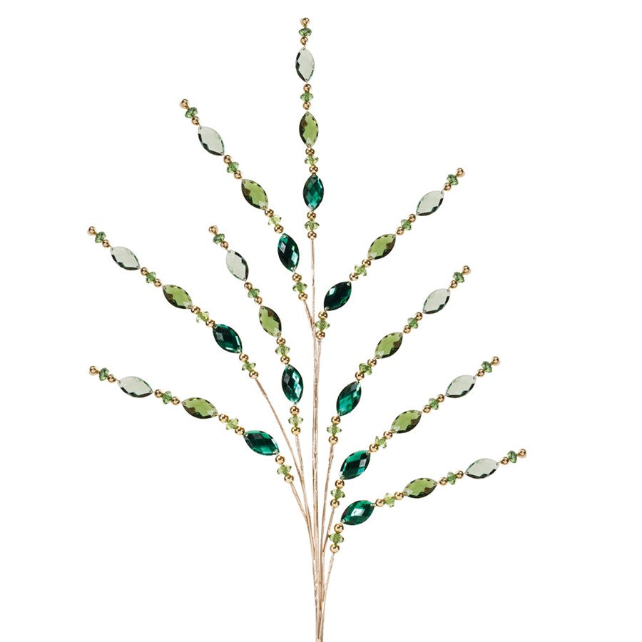 Melrose International Green Jewel Bead Spray, Set of 2 - 91859DS