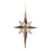 Melrose International Tinsel Star Ornament 19.5"H, Gold