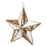 Melrose International Tinsel Star Ornament, Set of 12, Gold/Silver - 91863DS
