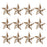 Melrose International Tinsel Star Ornament, Set of 12, Gold/Silver