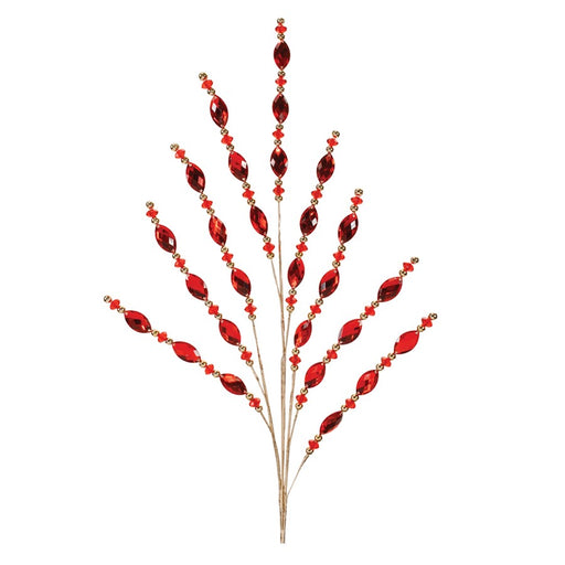 Melrose International Jewel Bead Spray, Set of 2, Red - 91864DS