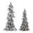 Melrose International Glittered Pine Tree, Set of 2, Silver - 91875DS