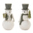 Melrose Gold Brushed Nutcracker Snowman, Set of 2, White/Green - 91888DS