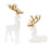 Melrose Modern Holiday Deer/Gold Antler Accent, Set of 2, White/Gold - 91893DS