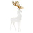 Melrose Modern Holiday Deer/Gold Antler Accent, Set of 2, White/Gold