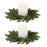 Melrose International Pine Candle Ring, Set of 2, Green