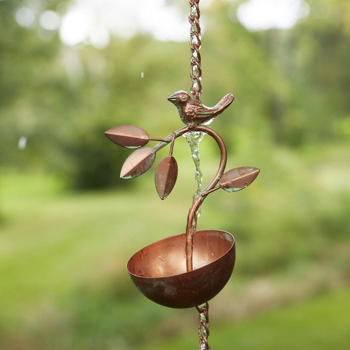 Melrose International Bird Branch Rain, Cha, 70"L, Bronze
