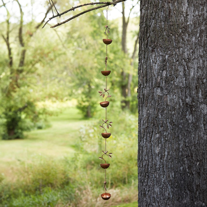 Melrose International Bird Branch Rain, Cha, 70"L, Bronze