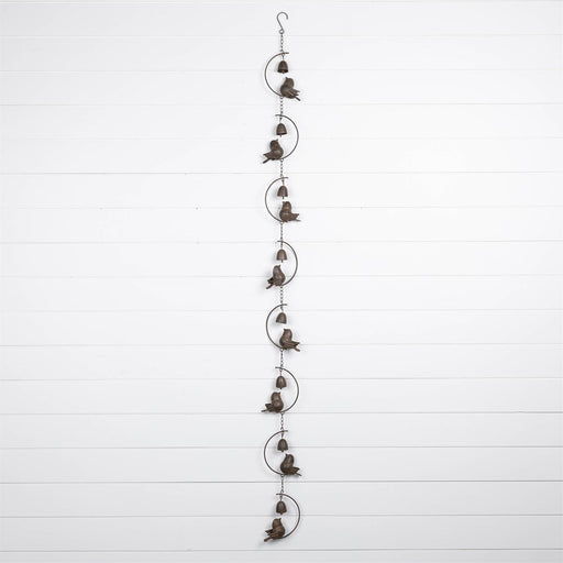 Melrose International Bird/Bell Rain, Cha, 70"L, Bronze