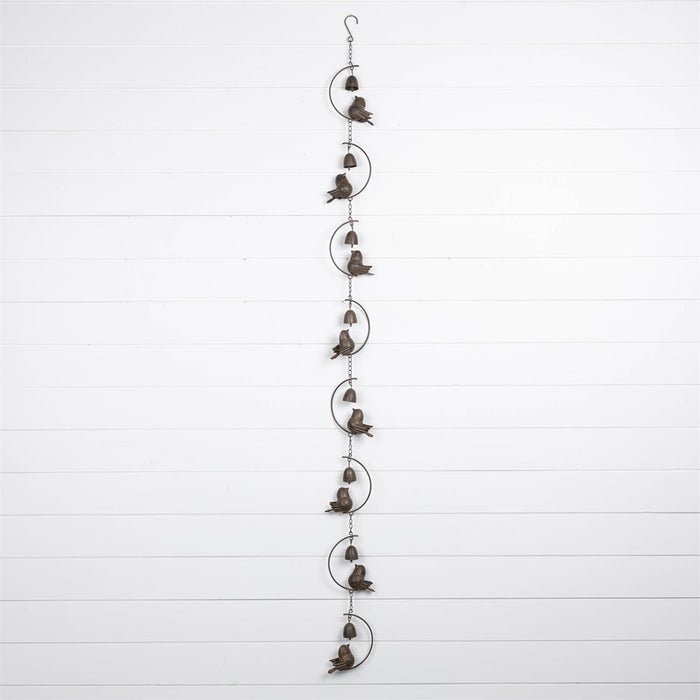 Melrose International Bird/Bell Rain, Cha, 70"L, Bronze