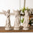 Melrose International Floral Angel Statue, Set of 3, Grey