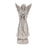 Melrose International Floral Angel Statue, Set of 3, Grey