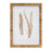 Melrose International Wood Framed Fern Print, Set of 4, Brown/White