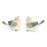 Melrose Terra Cotta Bird Figurine (Set of 4), Beige/Blue/Green - 92036DS