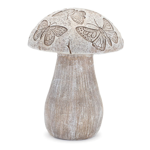 Melrose Bumble Bee/Butterfly Print Mushroom, Set of 2, Grey/Beige