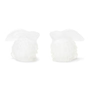 Melrose International Frosted Bunny Figurine, Set of 4, White - 92064DS