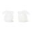 Melrose International Frosted Bunny Figurine, Set of 4, White - 92064DS