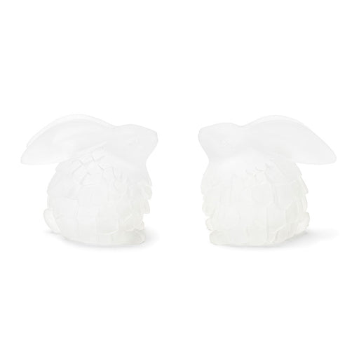 Melrose International Frosted Bunny Figurine, Set of 4, White - 92064DS