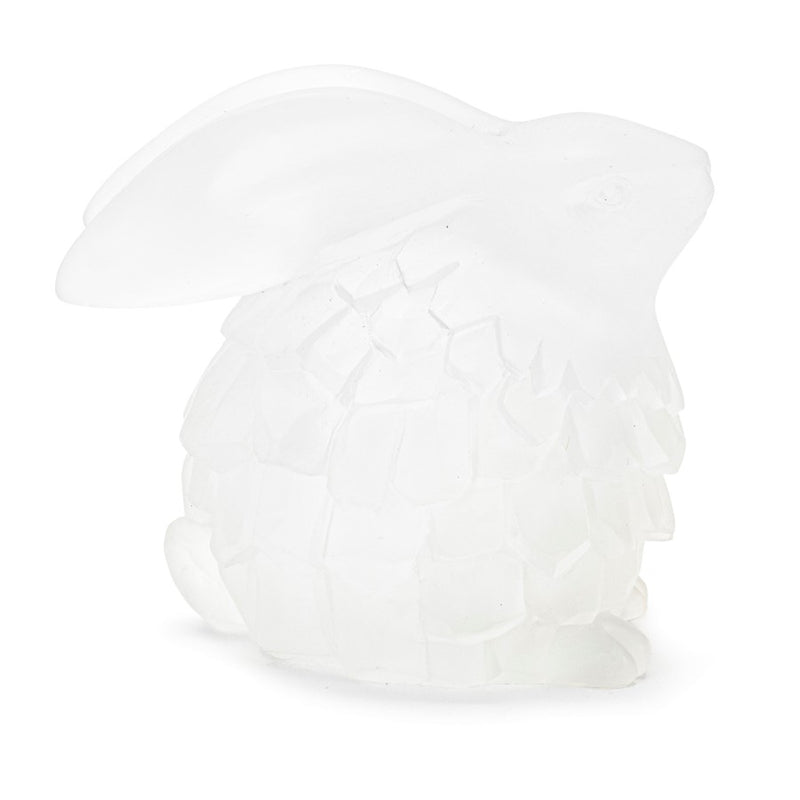 Melrose International Frosted Bunny Figurine, Set of 4, White