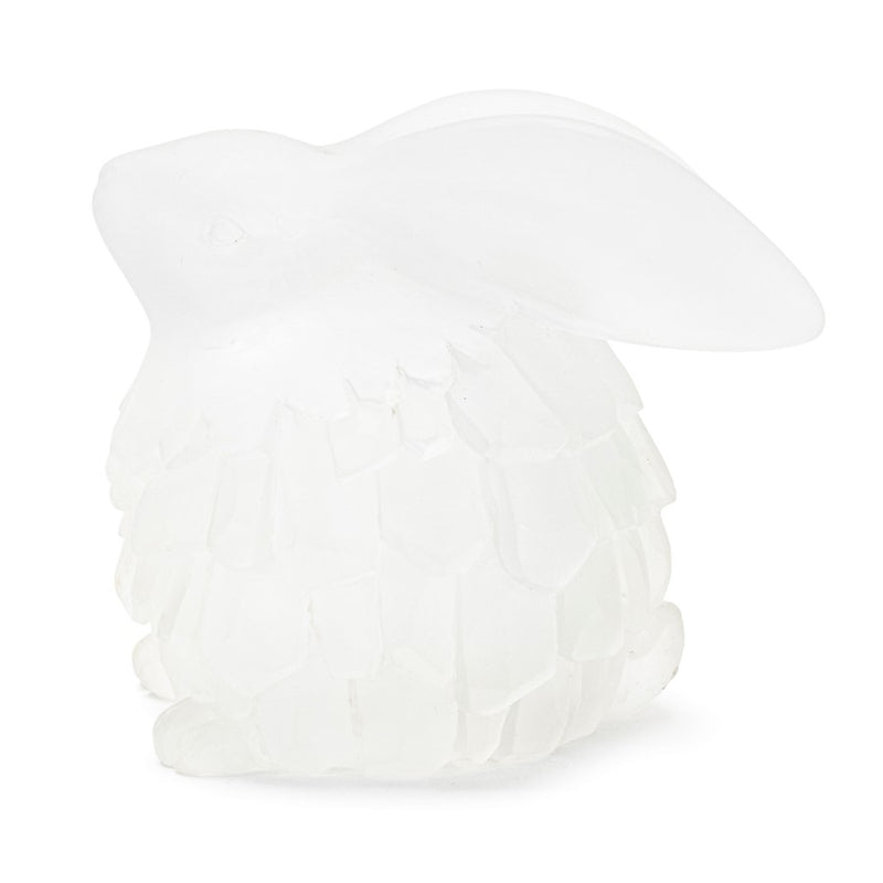 Melrose International Frosted Bunny Figurine, Set of 4, White