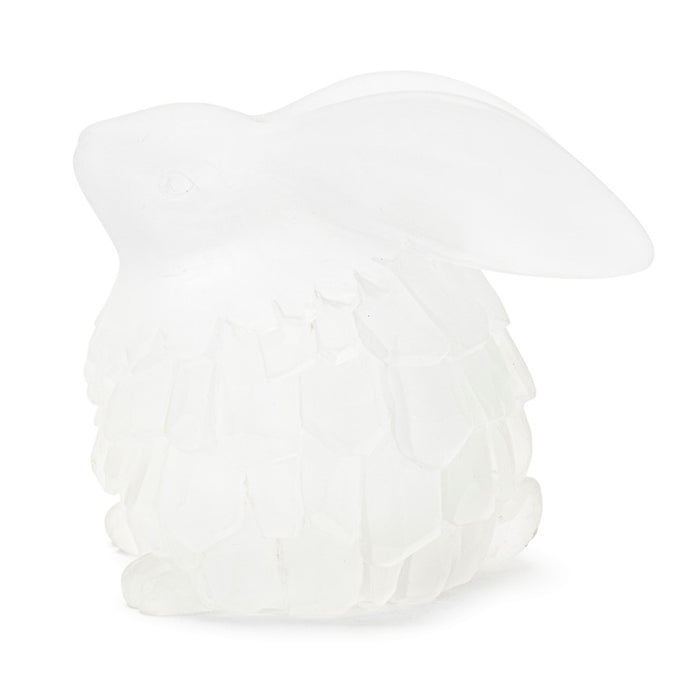 Melrose International Frosted Bunny Figurine, Set of 4, White