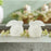 Melrose International Frosted Bunny Figurine, Set of 4, White