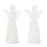 Melrose International Frosted Angel Figurine, Set of 4, White - 92065DS