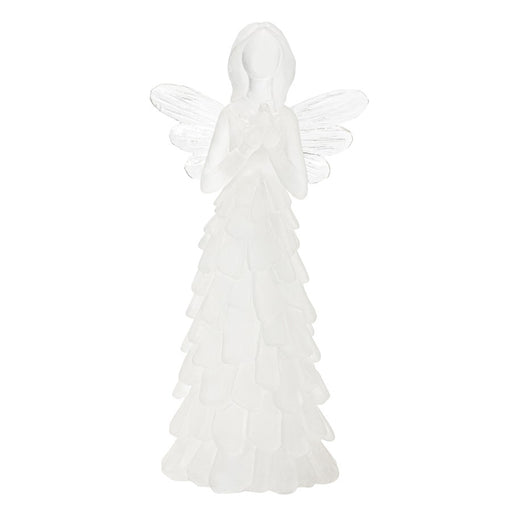 Melrose International Frosted Angel Figurine, Set of 4, White