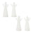 Melrose International Frosted Angel Figurine, Set of 4, White