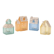 Melrose International Beach Glass House Decor, Set of 4, Orange/Green - 92067DS