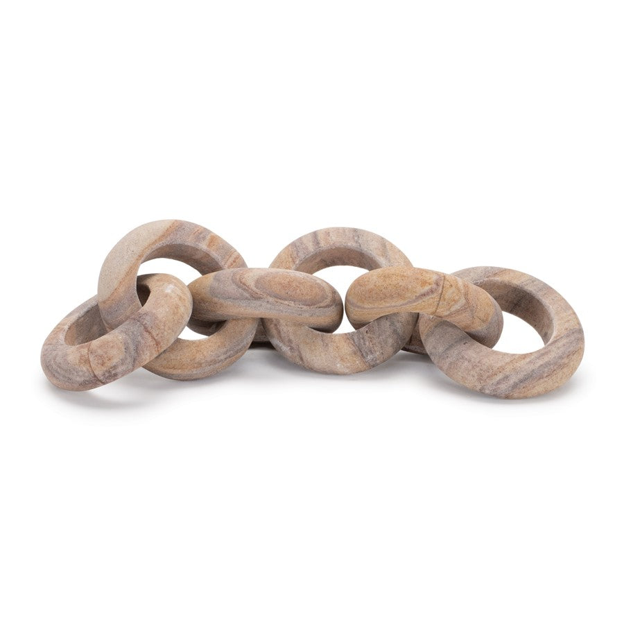 Melrose International Sandstone Cha, Link Décor 11"L, Brown - 92068DS