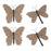 Melrose Wicker Design Butterfly/Dragonfly Shelf Sitter, Set/4, Brown