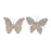 Melrose International Carved Butterfly Shelf Sitter, Set of 4, Beige - 92080DS