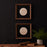 Melrose International Wood Framed Floral Plaque, Set of 2, Black/White