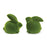 Melrose Mossy Terra Cotta Rabbit Figurine, Set of 2, Green - 92100DS