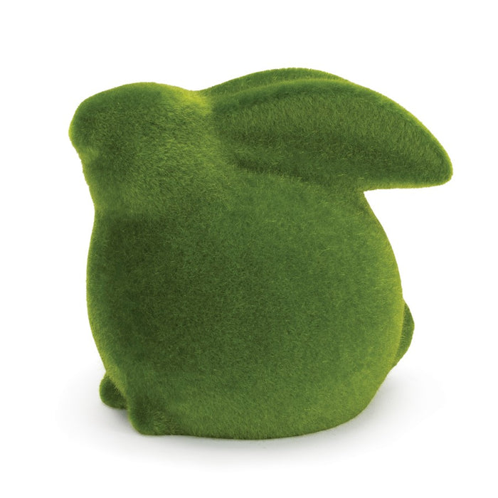 Melrose Mossy Terra Cotta Rabbit Figurine, Set of 2, Green