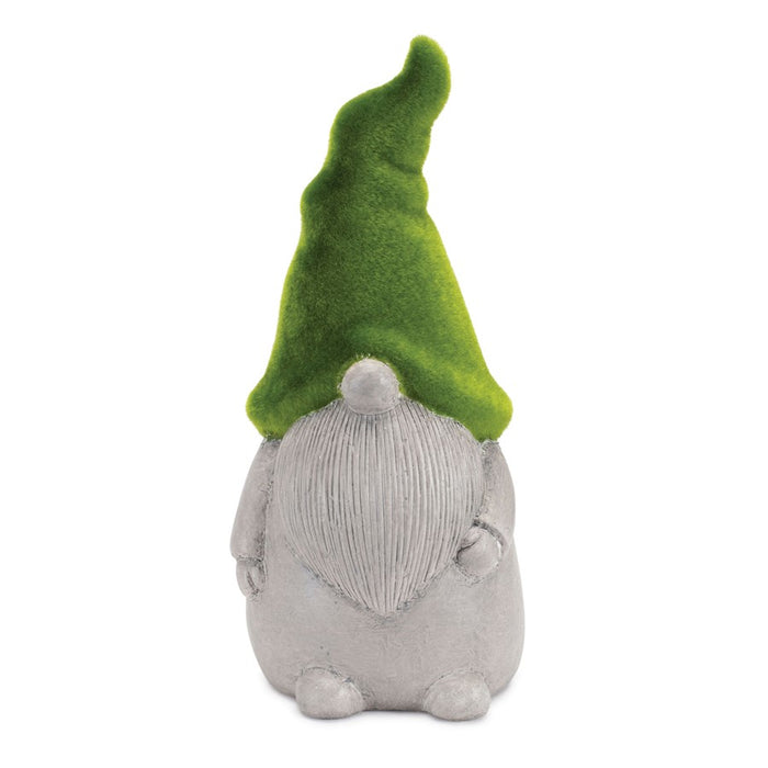 Melrose International Mossy Terra Cotta Gnome, Set of 2, Green/Grey